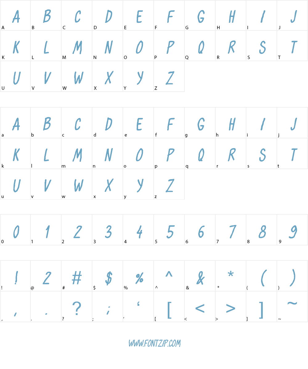 OhMaria Font Character
